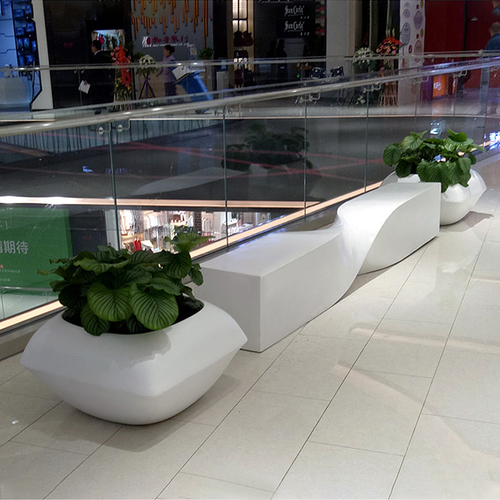 玻璃钢麻花造型休息长凳